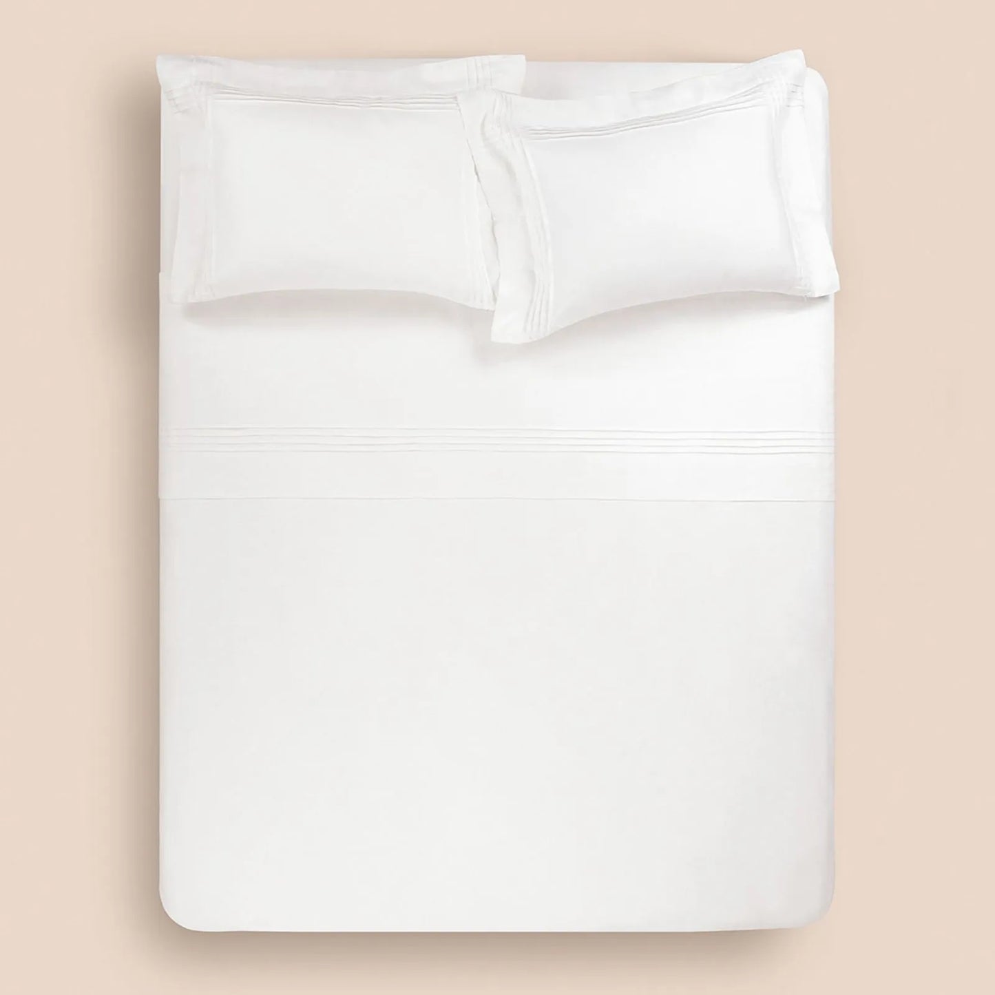 Jogo de Cama King Altenburg Haus Alameda Branco 300 Fios Cetim 100% Algodão (4 Peças - 2,80m x 2,60m)