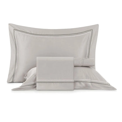 Jogo de Cama Queen Altenburg Essenza Cinza 300 Fios Cetim de Bambu (4 Peças)