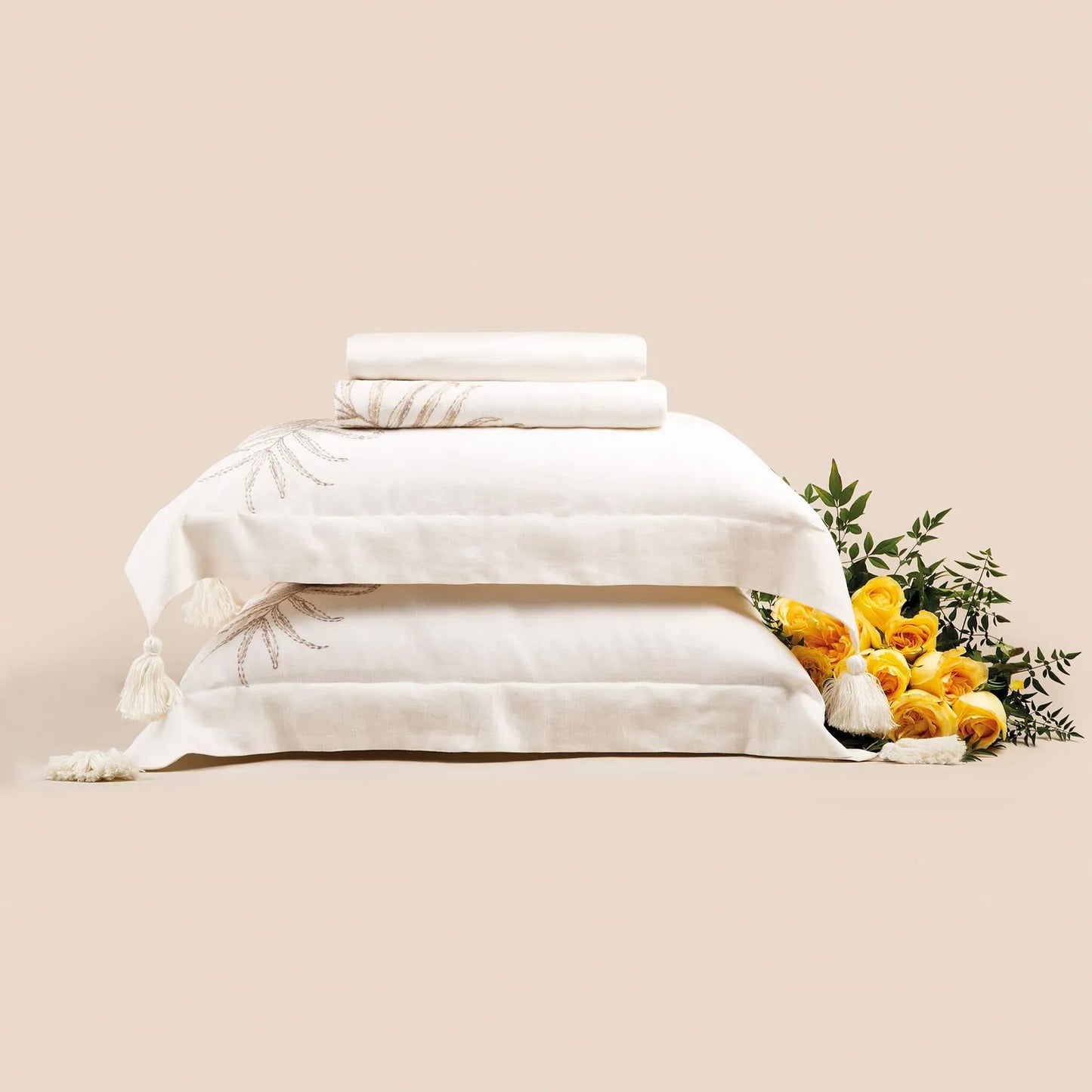 Jogo de Cama Queen Altenburg Haus Mayla Bege (4 Peças - 2,30m x 2,60m)