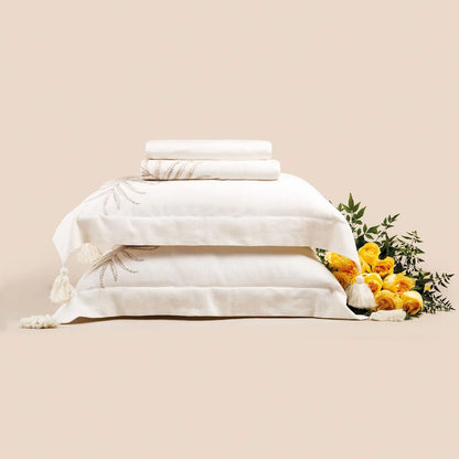 Jogo de Cama Queen Altenburg Haus Mayla Bege (4 Peças - 2,30m x 2,60m)