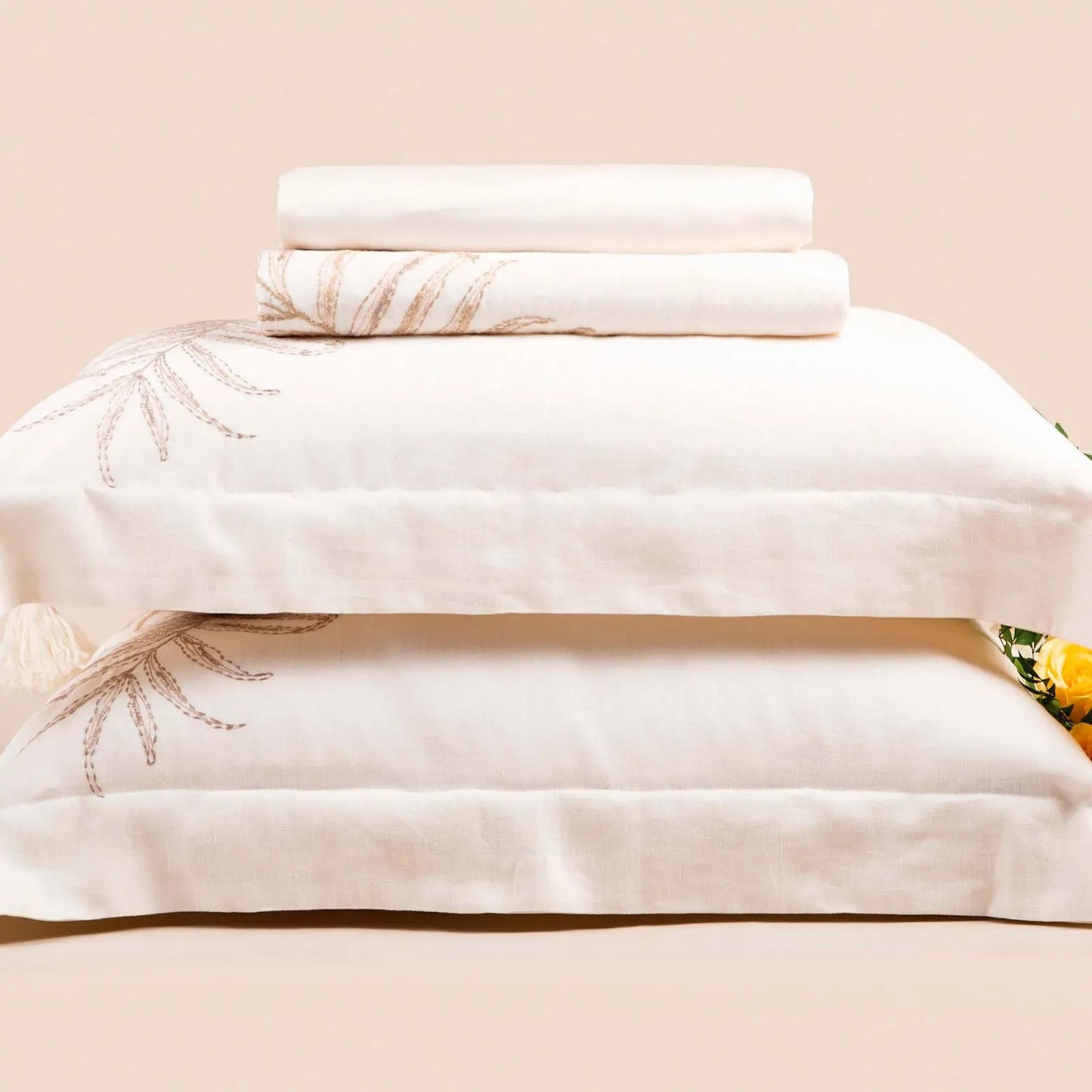 Jogo de Cama Queen Altenburg Haus Mayla Bege (4 Peças - 2,30m x 2,60m)