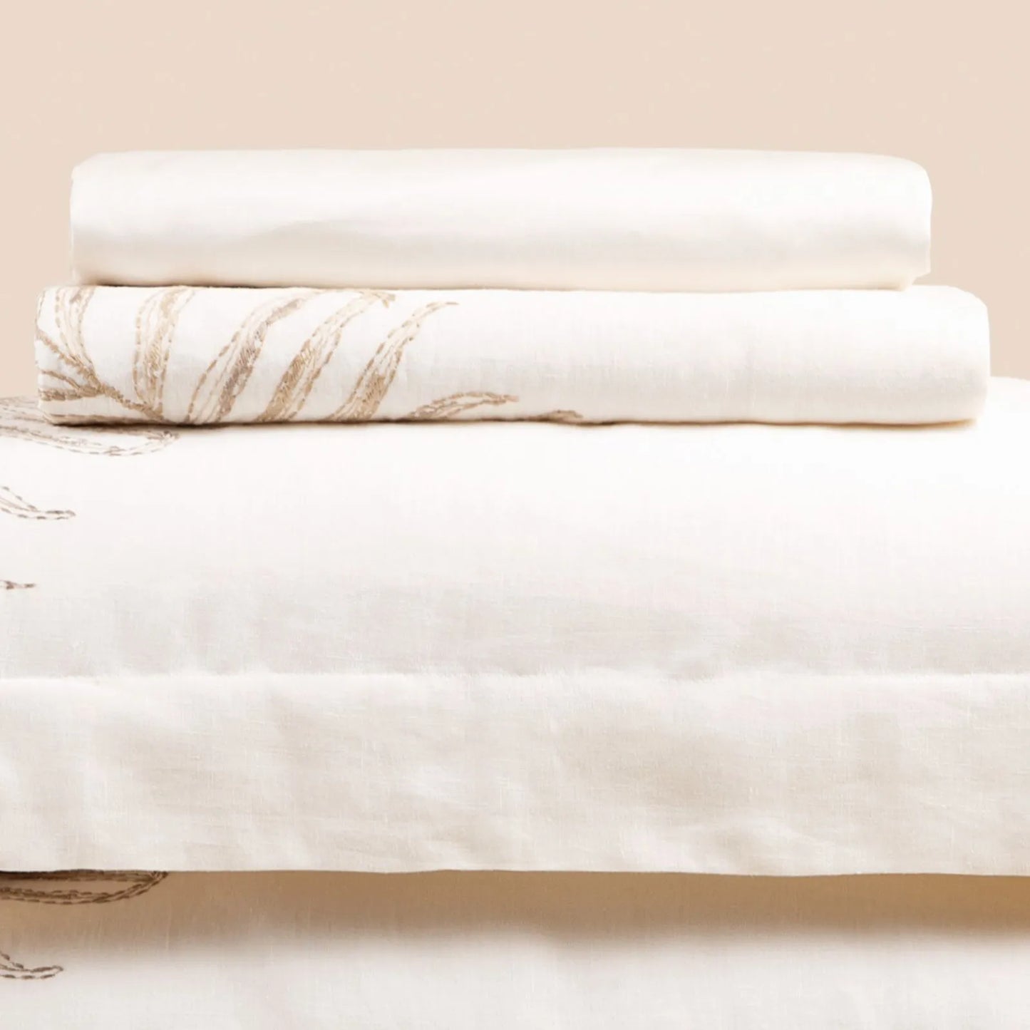 Jogo de Cama Queen Altenburg Haus Mayla Bege (4 Peças - 2,30m x 2,60m)