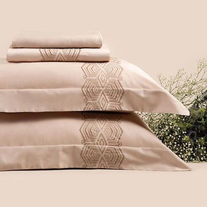 Jogo de Cama Queen Altenburg Haus Mia Rosa Lunar 300 Fios Cetim 100% Algodão (4 Peças - 2,30m x 2,60m)