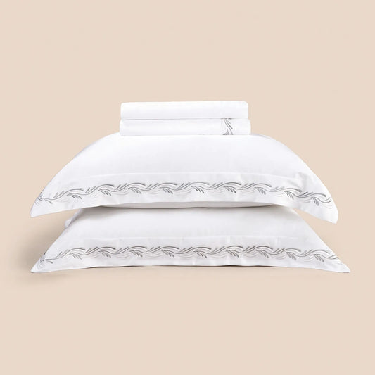 Jogo de Cama Queen Altenburg Haus Ondas Branco (4 Peças - 2,50m x 2,60m)