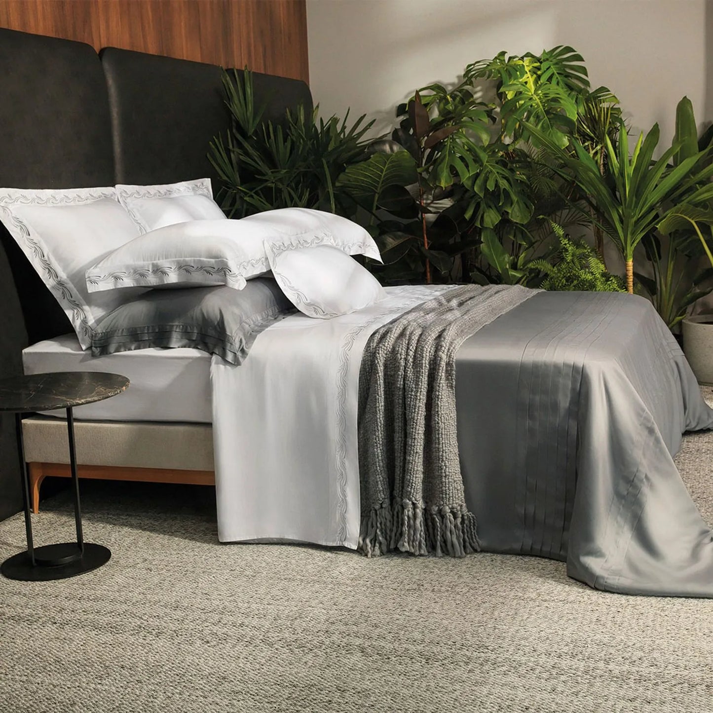 Jogo de Cama Queen Altenburg Haus Ondas Branco (4 Peças - 2,50m x 2,60m)