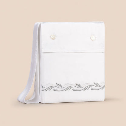 Jogo de Cama Queen Altenburg Haus Ondas Branco (4 Peças - 2,50m x 2,60m)