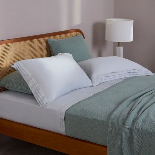 Jogo de Cama Queen Buddemeyer Luxus Palladio 400 Fios Verde Glace 4 Peças