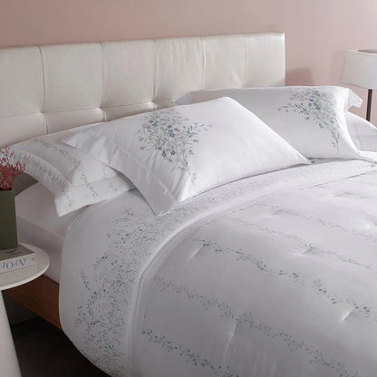 Jogo de Cama Queen Buddemeyer Vision Blue Daisy 4 Peças 2,40m x 2,75m