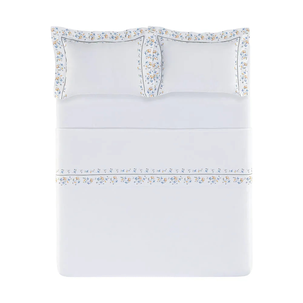 Jogo de Cama Queen Trussardi Taormina 300 Fios 4 Peças