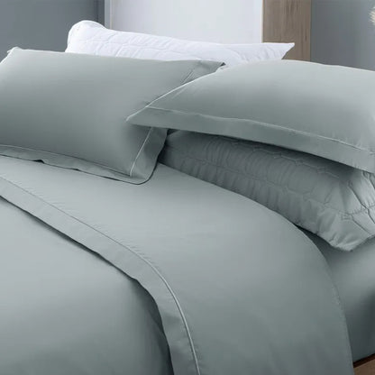 Jogo de Cama Solteiro Kacyumara Festonê 200 Fios Verde 3 Peças