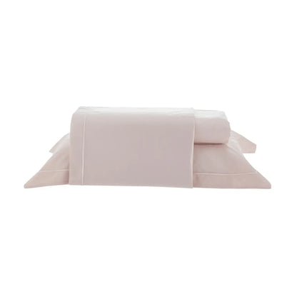 Jogo de Cama Solteiro Kacyumara Festone Clássico 200 Fios Rosa 3 Peças