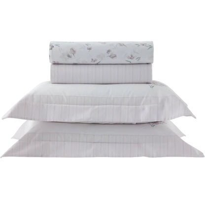 Jogo de Cama Solteiro Kacyumara Vida Bela 200 Fios Liry 3 Peças