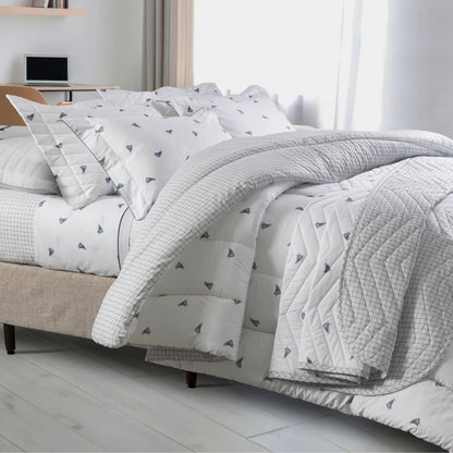 Jogo de Cama Solteiro Kacyumara Vintage 200 Fios Tenis 3 Peças