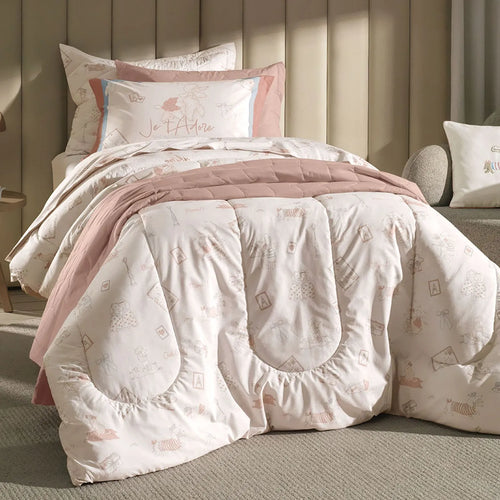 Edredom Solteiro Karsten Jolie 100% Algodão 1,80m x 2,50m