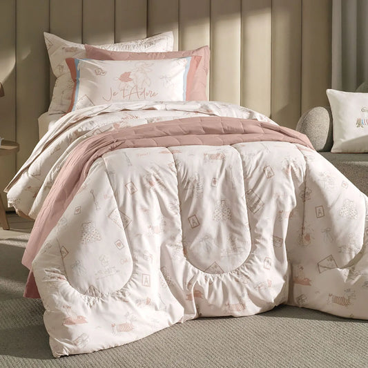 Jogo de Cama Solteiro Karsten Jolie 200 Fios 100% Algodão 3 Peças