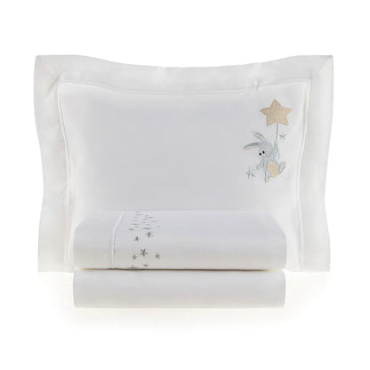 Jogo de Cama Trussardi Bene Baby Branco – 1,10 x 1,60m