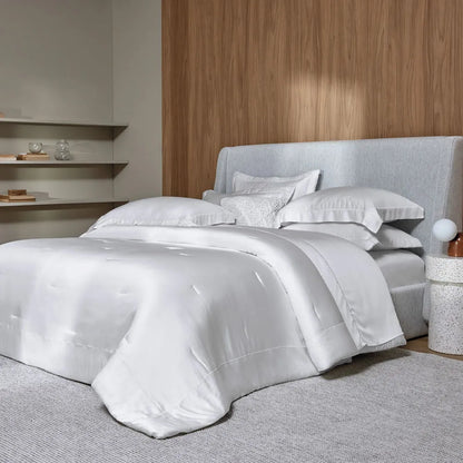 Jogo de Cama Trussardi Girelli Branco King 300 Fios Cetim de Bambu