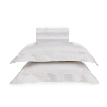 Jogo de Cama Trussardi Girelli Branco King 300 Fios Cetim de Bambu