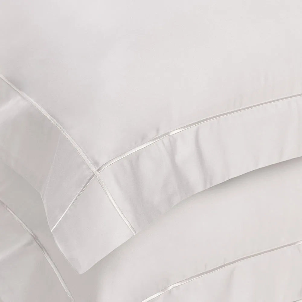 Jogo de Cama Trussardi Girelli Branco King 300 Fios Cetim de Bambu