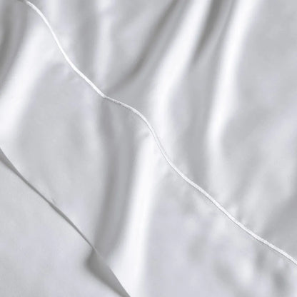 Jogo de Cama Trussardi Girelli Branco King 300 Fios Cetim de Bambu