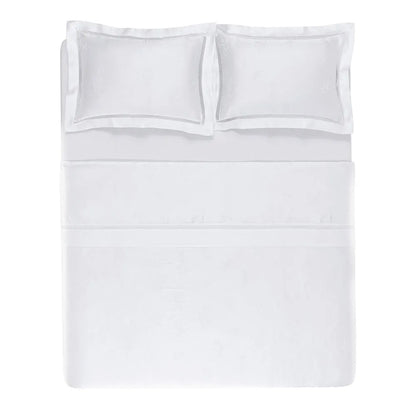 Jogo de Cama Trussardi Olivine Bambu Natural King 300 Fios Cetim