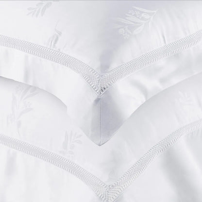 Jogo de Cama Trussardi Olivine Bambu Natural King 300 Fios Cetim