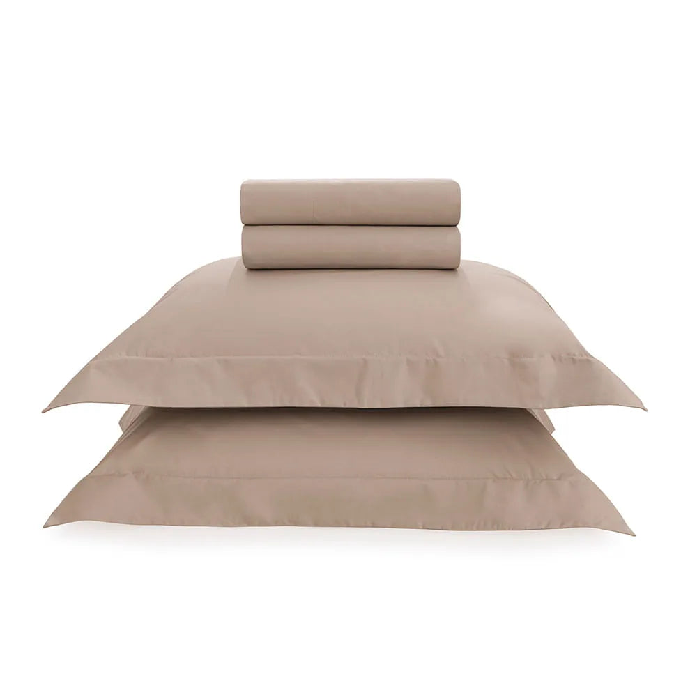 Jogo de Cama Trussardi Perini Nocciola King 300 Fios Percal