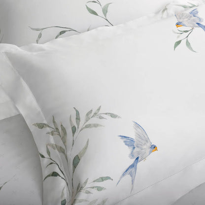 Jogo de Cama Trussardi Rondini 100% Bambu Branco Queen – 2,40 x 2,80m