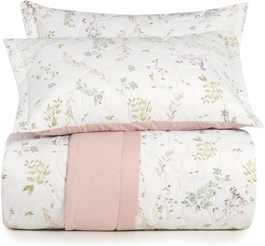 Jogo de Colcha Altenburg Algodão Lux Apaixonada 200 Fios 3 Peças 2,40x2,50m Brisa