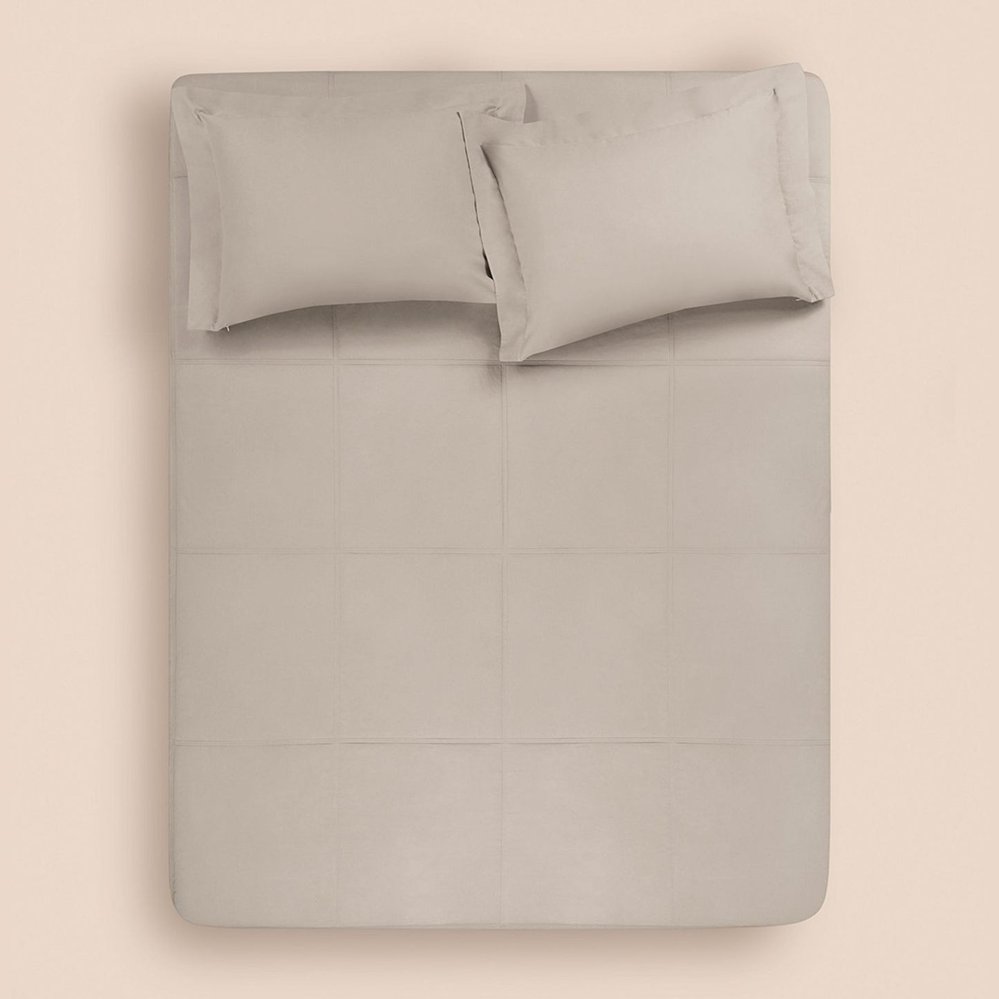 Jogo de Colcha Super King Altenburg Haus Jardim Cetim 300 Fios 100% Algodão Bege Instinto 3 Peças