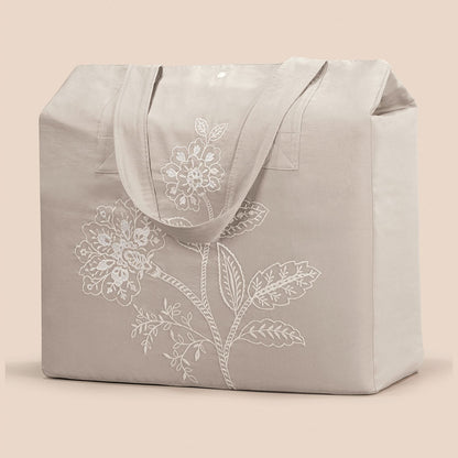 Jogo de Colcha Super King Altenburg Haus Jardim Cetim 300 Fios 100% Algodão Bege Instinto 3 Peças