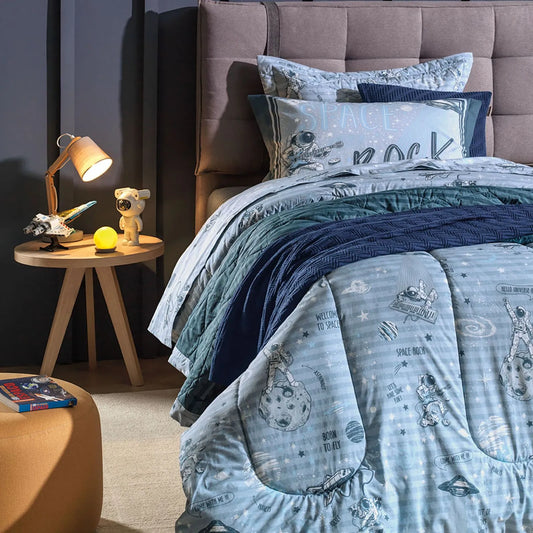 Jogo de Colcha Casal Karsten Espacial 100% Algodão 3 Peças 2,20m x 2,60m