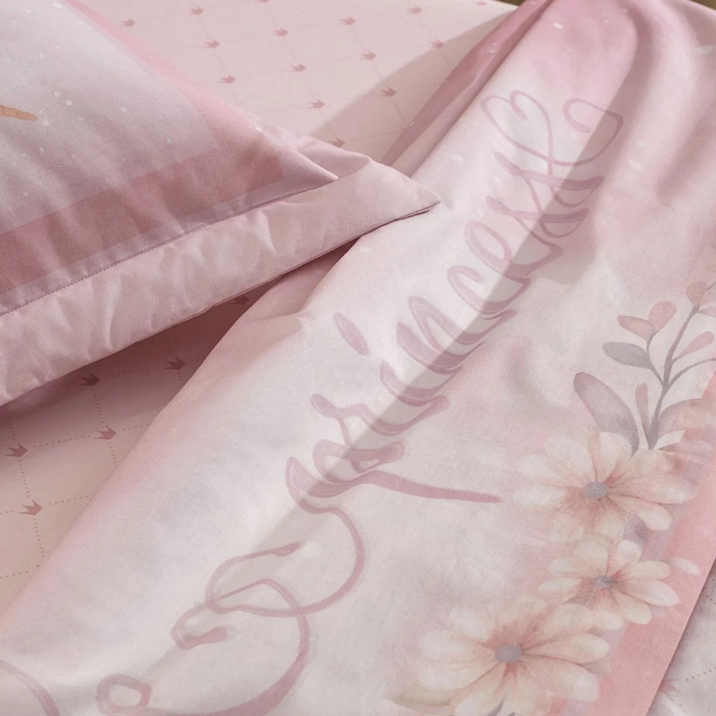 Jogo de Colcha Casal Karsten Kids Princesinha 100% Algodão 3 Peças 2,20m x 2,60m