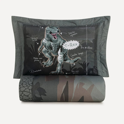 Jogo de Colcha Karsten T-Rex Estampado Solteiro 1,80m x 2,60m