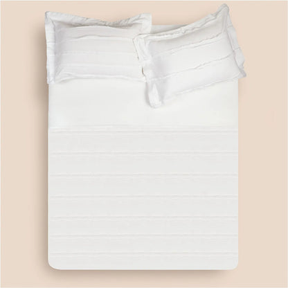 Jogo de Colcha King Altenburg Haus Raia Branco (3 Peças - 2,90m x 2,70m)