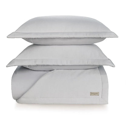 Jogo de Colcha King Trussardi Nicelli Piquet Branco 2,90m x 2,70m