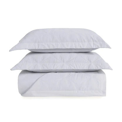 Jogo de Colcha King Trussardi Romanza Branco 300 Fios 100% Algodão Egípcio 3 Peças 2,90m x 2,50m