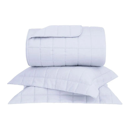 Jogo de Colcha King Buddemeyer Damask Stripes – Cinza