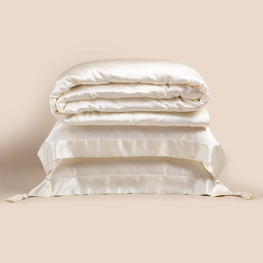 Jogo de Colcha Altenburg Haus Seda Mulberry Super King Bege 3 Peças