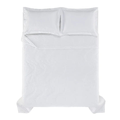 Jogo de Colcha Trussardi King Farfalla 200 Fios Percal 100% Algodão Branco 290x250cm