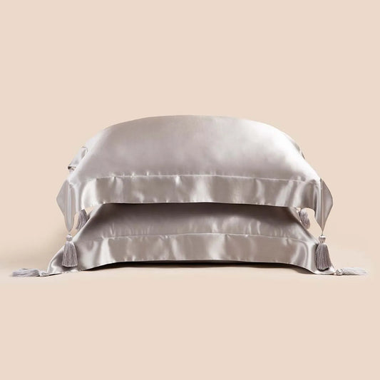 Jogo de Fronhas Altenburg Haus Seda Mulberry Cinza Lunar (2 Peças - 50cm x 70cm)