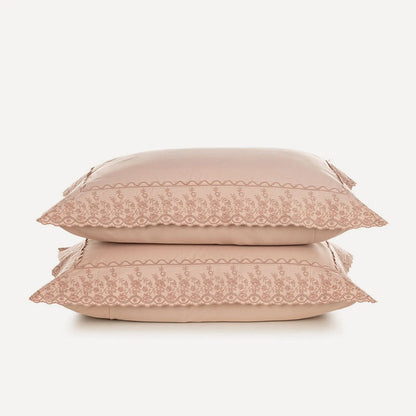 Jogo de Fronhas Karsten Antônia Branco 2 Peças 100% Algodão 200 Fios 50cm x 70cm