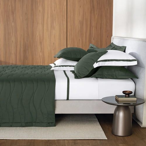 Jogo de Super Porta Travesseiro Trussardi Novara Fogli 50cm x 90cm