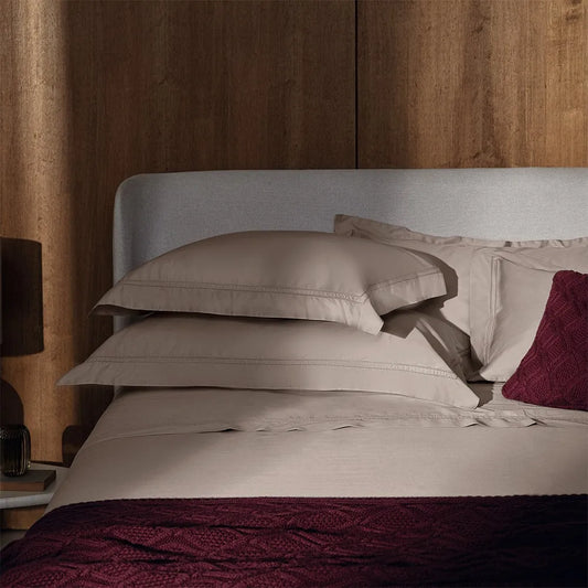 Jogo de Cama Casal Trussardi Galieno 300 Fios 100% Algodão Egípcio Nocciola 2,20m x 2,60m