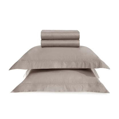 Jogo de Cama Casal Trussardi Galieno 300 Fios 100% Algodão Egípcio Nocciola 2,20m x 2,60m