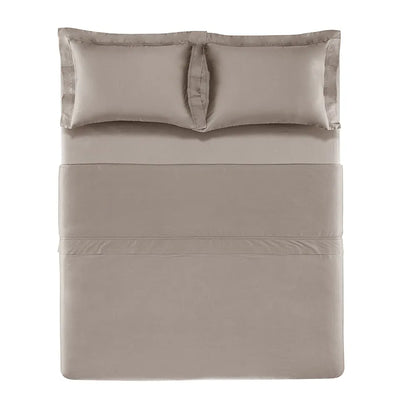 Jogo de Cama Casal Trussardi Galieno 300 Fios 100% Algodão Egípcio Nocciola 2,20m x 2,60m