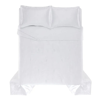 Kit Colcha King Trussardi Olivine 100% Bambu 300 Fios Natural 3 Peças