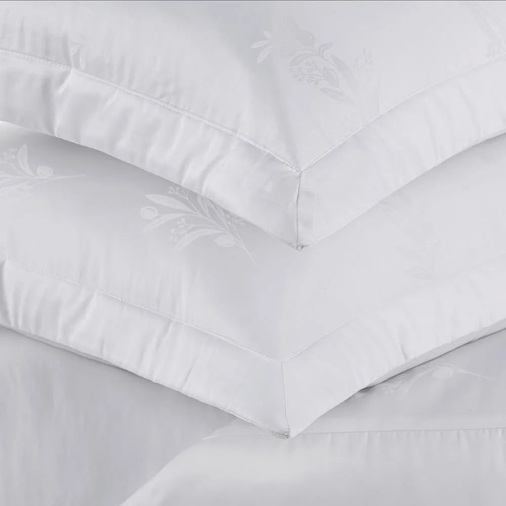 Kit Colcha King Trussardi Olivine 100% Bambu 300 Fios Natural 3 Peças