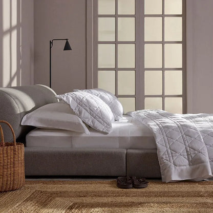 Kit Colcha Super King Buddemeyer Luxus Noah 270 Fios Cetim 100% Algodão Branco 3 Peças 310x260cm