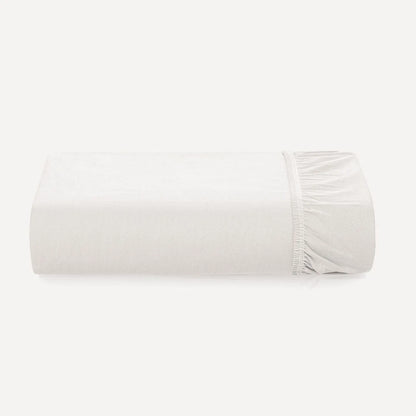 Lençol de Elástico Avulso Casal Karsten Tom Branco 100% Algodão 200 Fios 1,38m x 1,88m x 35cm